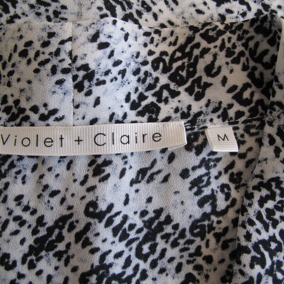 VIOLET + CLAIRE White Leopard Print Top - Picture 9 of 11